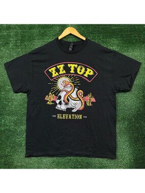 ZZ Top The Elevation Tour Rock Band Tour Dates T-Shirt Size Extra Large